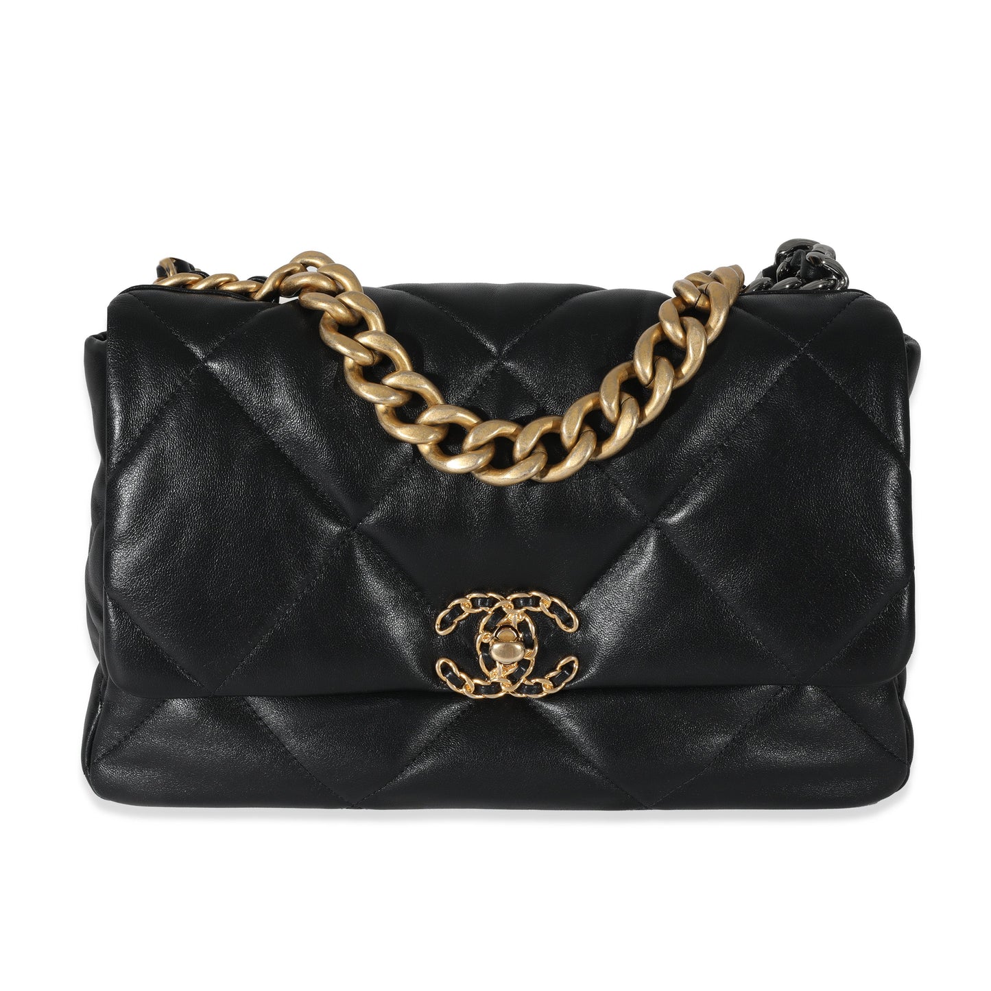 Chanel Black Quilted Lambskin Large Chanel 19 Flap Bag – Bagsers