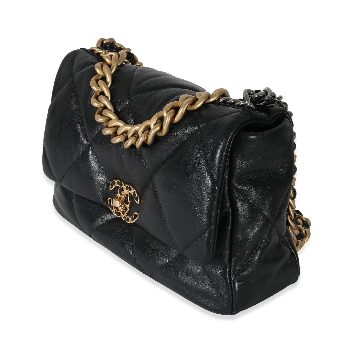 Chanel Black Quilted Lambskin Large Chanel 19 Flap Bag – Bagsers