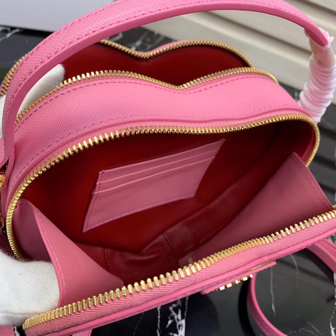Prada Odette Saffiano Leather Bag - Pink
