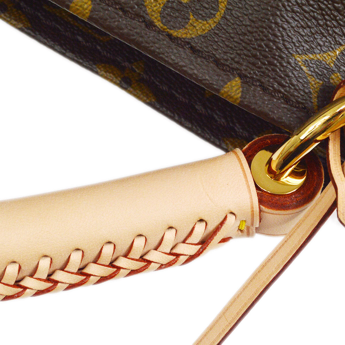 Louis+Vuitton+Artsy+Shoulder+Bag+MM+Black+Leather for sale online